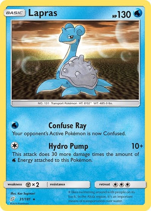 Pokemon TCG - SM - Team Up - Lapras - 31/181 - Reverse Holofoil