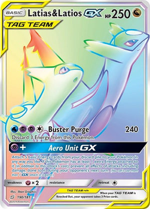 Pokemon TCG - SM - Team Up - Latias & Latios GX - 190/181 - Holofoil