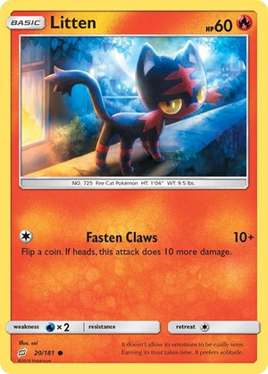 Pokemon TCG - SM - Team Up - Litten - 20/181