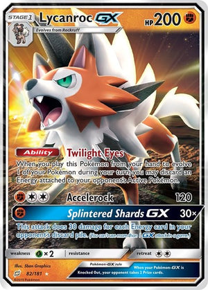Pokemon TCG - SM - Team Up - Lycanroc GX - 82/181 - Holofoil