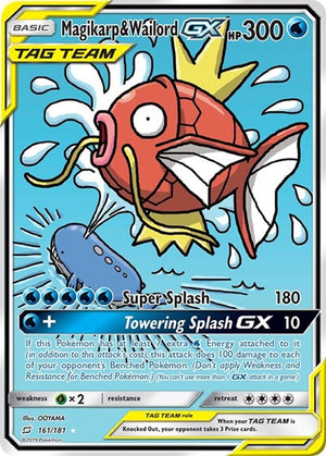 Pokemon TCG - SM - Team Up - Magikarp & Wailord GX - 161/181 - Holofoil