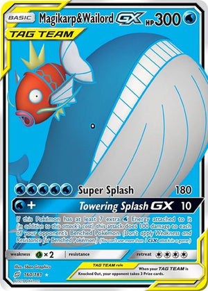 Pokemon TCG - SM - Team Up - Magikarp & Wailord GX - 160/181 - Holofoil