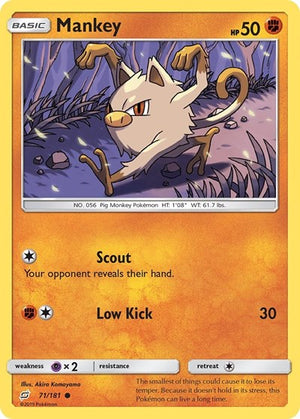 Pokemon TCG - SM - Team Up - Mankey - 71/181