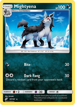 Pokemon TCG - SM - Team Up - Mightyena - 87/181 - Reverse Holofoil