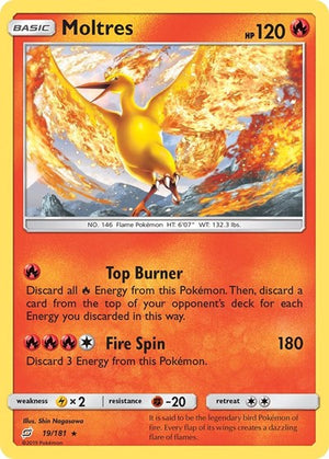 Pokemon TCG - SM - Team Up - Moltres - 19/181 - Reverse Holofoil