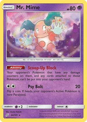 Pokemon TCG - SM - Team Up - Mr. Mime - 66/181