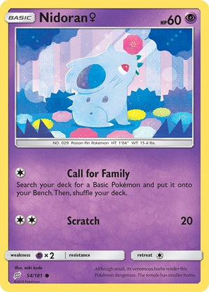 Pokemon TCG - SM - Team Up - Nidoran F - 54/181 - Reverse Holofoil