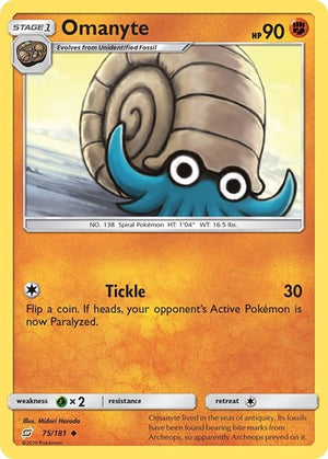 Pokemon TCG - SM - Team Up - Omanyte - 75/181