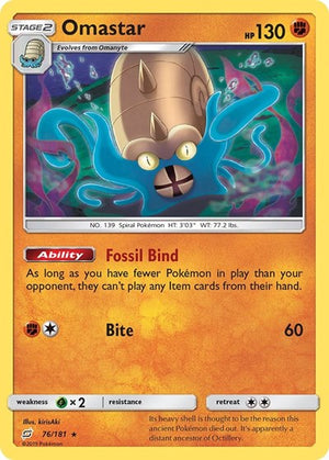 Pokemon TCG - SM - Team Up - Omastar - 76/181 - Holofoil