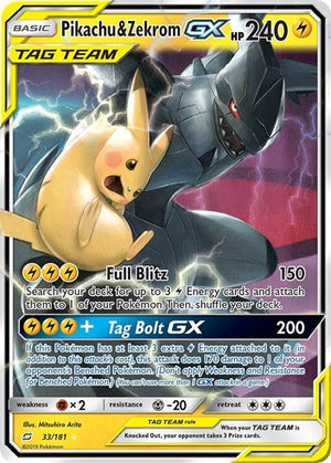Pokemon TCG - SM - Team Up - Pikachu & Zekrom GX - 33/181 - Holofoil