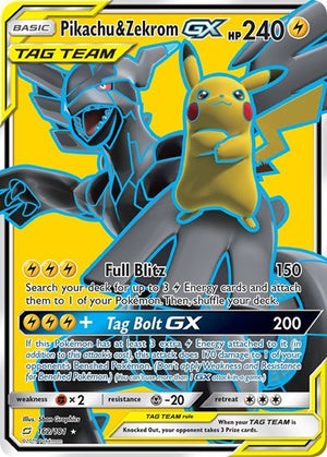 Pokemon TCG - SM - Team Up - Pikachu & Zekrom GX - 162/181 - Holofoil