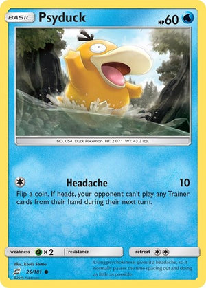 Pokemon TCG - SM - Team Up - Psyduck - 26/181 - Reverse Holofoil