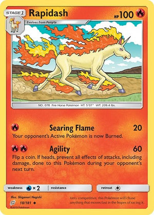 Pokemon TCG - SM - Team Up - Rapidash - 18/181