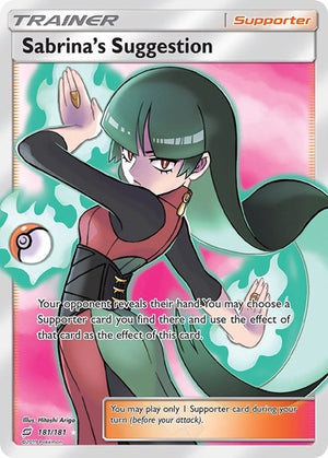 Pokemon TCG - SM - Team Up - Sabrina's Suggestion - 181/181 - Holofoil