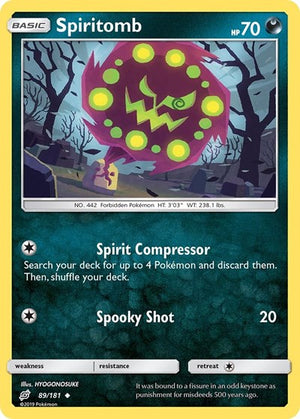 Pokemon TCG - SM - Team Up - Spiritomb - 89/181 - Reverse Holofoil