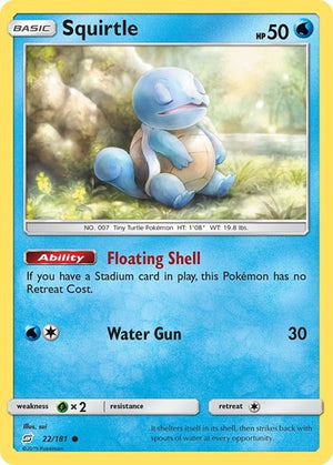 Pokemon TCG - SM - Team Up - Squirtle - 22/181 - Reverse Holofoil