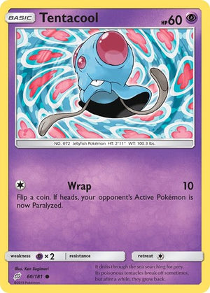 Pokemon TCG - SM - Team Up - Tentacool - 60/181 - Reverse Holofoil