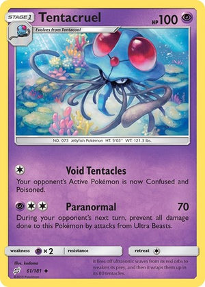 Pokemon TCG - SM - Team Up - Tentacruel - 61/181 - Reverse Holofoil