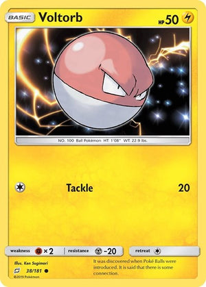 Pokemon TCG - SM - Team Up - Voltorb - 38/181 - Reverse Holofoil