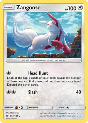 Pokemon TCG - SM - Team Up - Zangoose - 132/181 - Holofoil