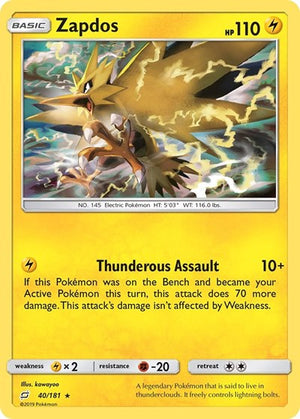 Pokemon TCG - SM - Team Up - Zapdos - 40/181 - Holofoil