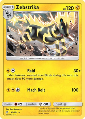Pokemon TCG - SM - Team Up - Zebstrika - 45/181