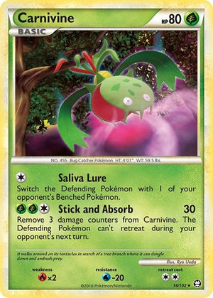 Pokemon TCG - Triumphant - Carnivine - 16/102