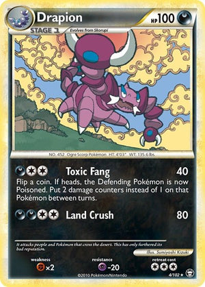 Pokemon TCG - Triumphant - Drapion - 4/102 - Reverse Holofoil