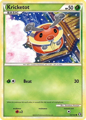 Pokemon TCG - Triumphant - Kricketot - 65/102 - Reverse Holofoil