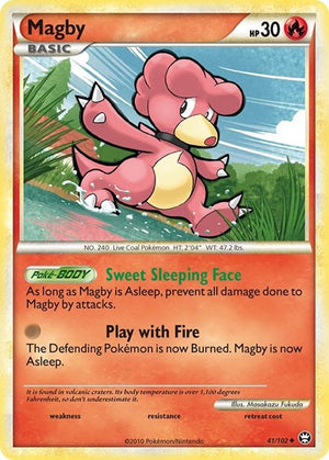 Pokemon TCG - Triumphant - Magby - 41/102 - Reverse Holofoil