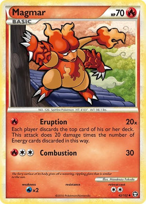 Pokemon TCG - Triumphant - Magmar - 42/102 - Reverse Holofoil