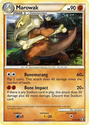 Pokemon TCG - Triumphant - Marowak - 44/102 - Reverse Holofoil