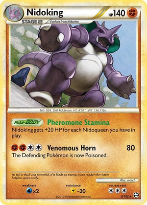 Pokemon TCG - Triumphant - Nidoking - 6/102 - Reverse Holofoil