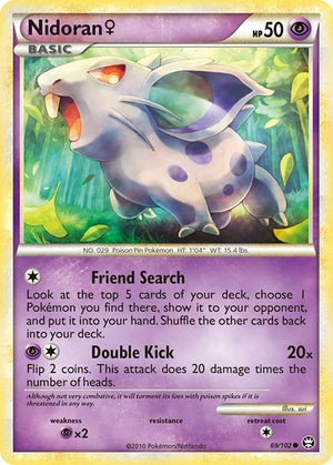 Pokemon TCG - Triumphant - Nidoran F - 69/102 - Reverse Holofoil