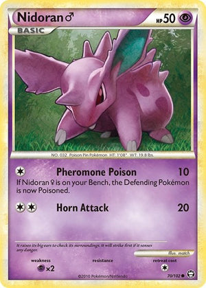 Pokemon TCG - Triumphant - Nidoran M - 70/102 - Reverse Holofoil