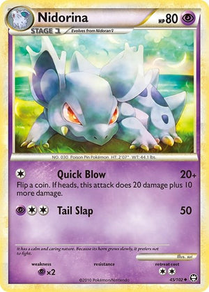 Pokemon TCG - Triumphant - Nidorina - 45/102 - Reverse Holofoil