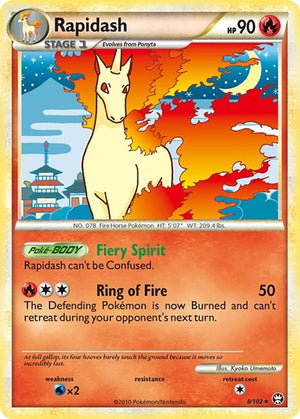 Pokemon TCG - Triumphant - Rapidash - 8/102 - Reverse Holofoil