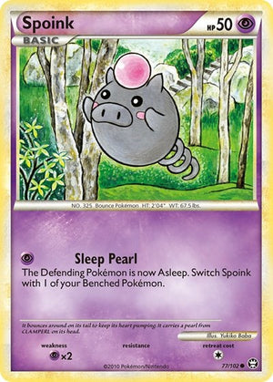 Pokemon TCG - Triumphant - Spoink - 77/102 - Reverse Holofoil