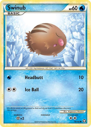 Pokemon TCG - Triumphant - Swinub - 79/102 - Reverse Holofoil