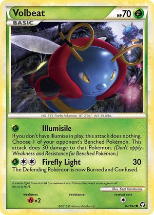 Pokemon TCG - Triumphant - Volbeat - 82/102 - Reverse Holofoil