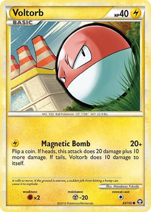 Pokemon TCG - Triumphant - Voltorb - 83/102 - Reverse Holofoil