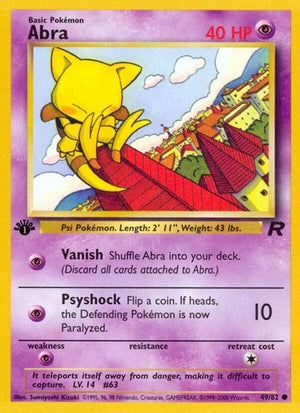 Pokemon TCG - Team Rocket - Abra - 49/82 - Unlimited