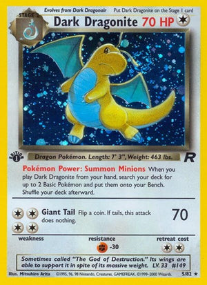 Pokemon TCG - Team Rocket - Dark Dragonite - 05/82 - 1st Edition Holofoil