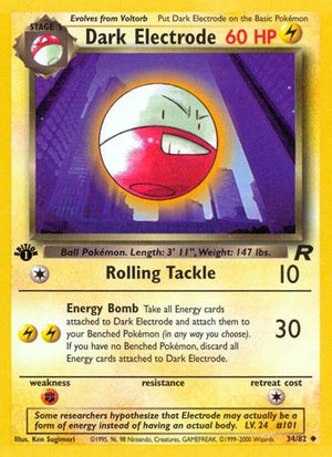 Pokemon TCG - Team Rocket - Dark Electrode - 34/82 - Unlimited