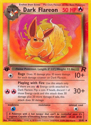 Pokemon TCG - Team Rocket - Dark Flareon - 35/82 - Unlimited