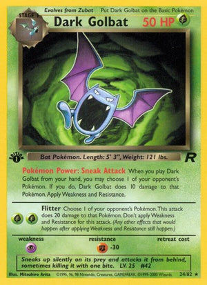 Pokemon TCG - Team Rocket - Dark Golbat - 24/82 - 1st Edition