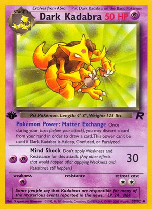 Pokemon TCG - Team Rocket - Dark Kadabra - 39/82 - Unlimited