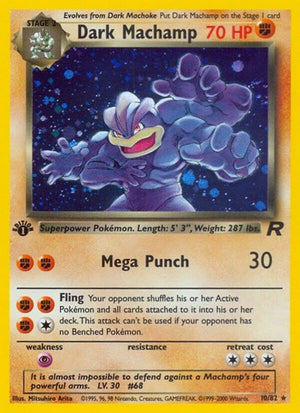 Pokemon TCG - Team Rocket - Dark Machamp - 10/82 - 1st Edition Holofoil