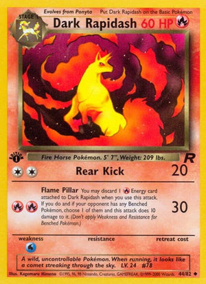 Pokemon TCG - Team Rocket - Dark Rapidash - 44/82 - 1st Edition
