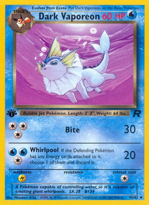 Pokemon TCG - Team Rocket - Dark Vaporeon - 45/82 - Unlimited
